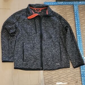 Double Diamond Hi-Tec Men's Gray and Coral Performance Fleece Jacket